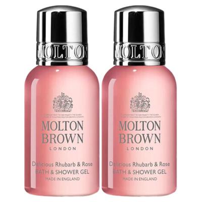 Molton Brown Rhubarb & Rose Bath & Shower Gel Trial Set (50ml X 2)