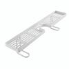 50cm Bathroom Counter Shelf Plastic No Drill Faucet Shelf Space-Saving Hollow Out Countertop Organizer for Kitchen & Bathroom