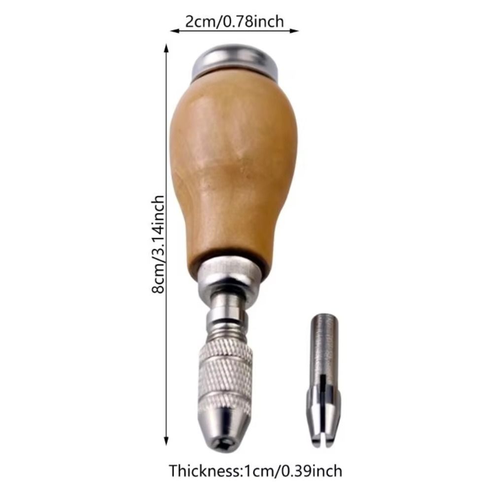 Wooden Comfort Shape Handle Pin Vises Gourd Lock Twist Drill Bits Jewelry Making Tool Home Repairs