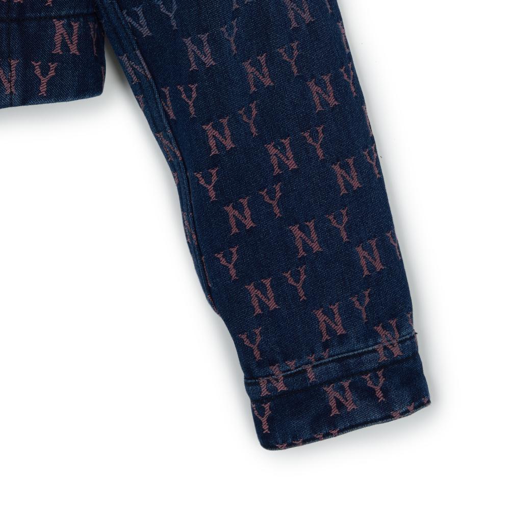 New MLB New York Yankees Denim Jacket Women's Blue 3FDKM0244-50INS