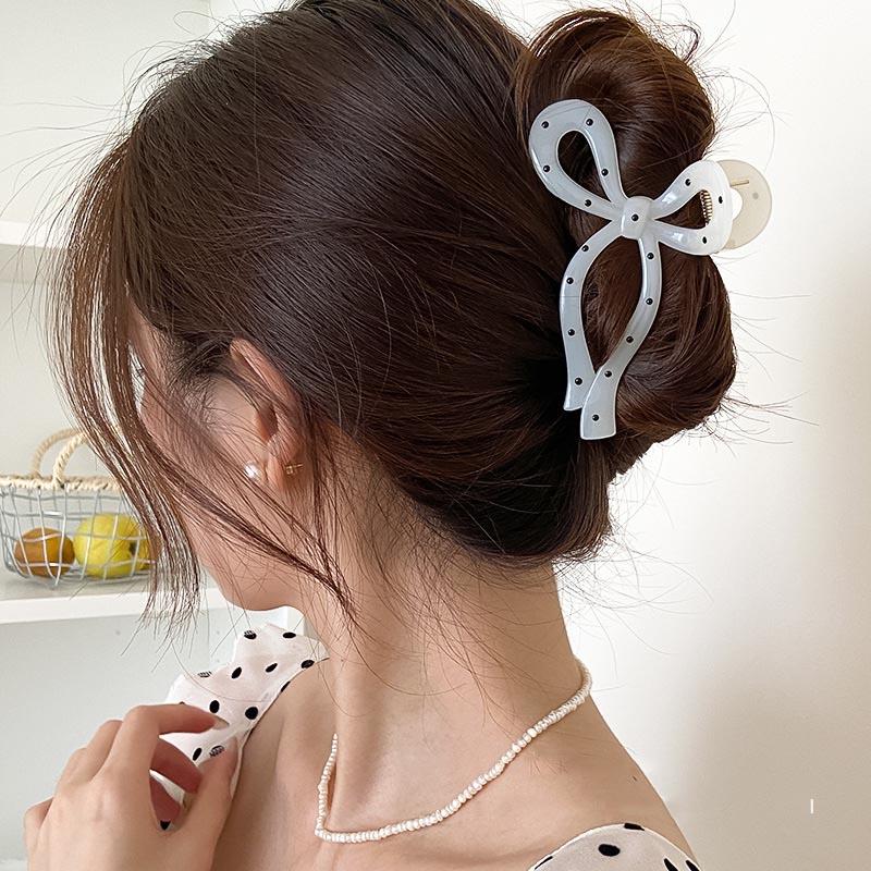 Preț 10 USD 3D franceză Dot negru alb păr gheare femei dulce acrilic geometric arc stea rechin clip păr clip accesorii elegante pentru păr agrafe