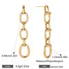  Stainless Steel Smooth Chain Tassel Earrings For Women Trendy Metal Texture 18 K Earrings Golden Accessories