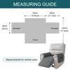 1 Seater Nordic Style Recliner Sofa Seat Covers with Pocket Durable Armchair Protective Case Non-slip Couch Pad for Living Room