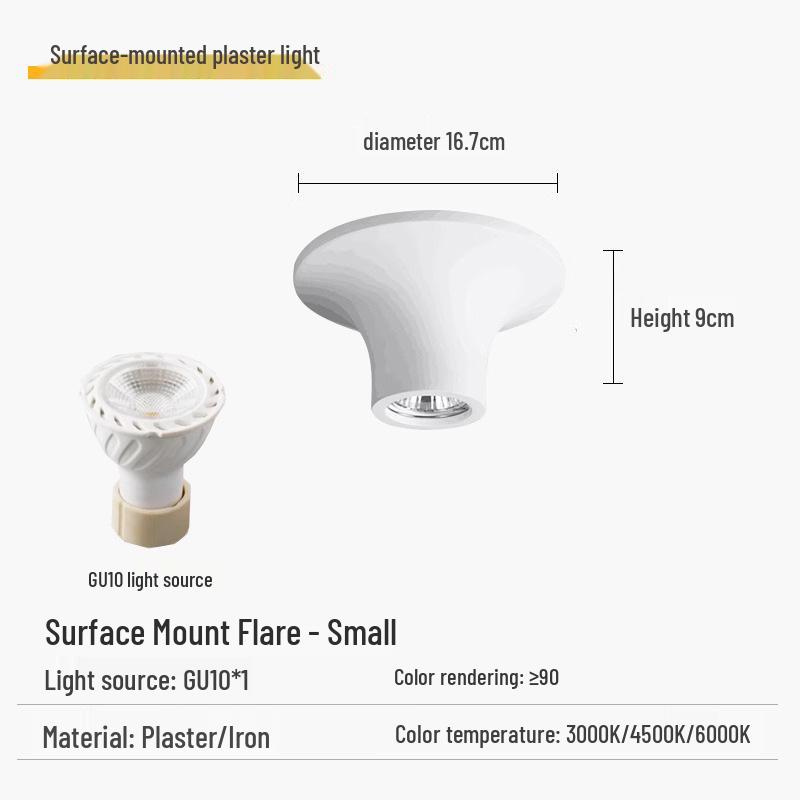 Wabi-Sabi Teardrop Frameless Smart Surface Spotlight Full-Spectrum Recessed Downlight