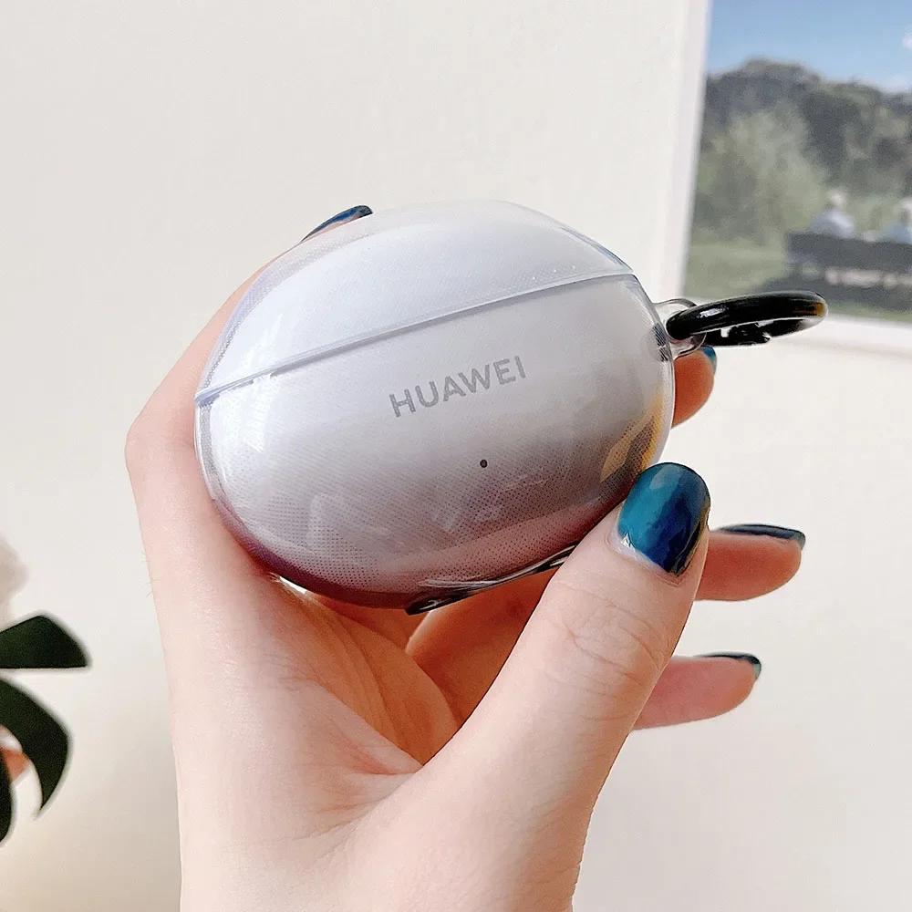 Krāsains caurspīdīgs silikona austiņu futrālis Huawei