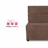 Fold-out Armchair Sleeping Function KIMO Bedding Container Family Furniture Brown