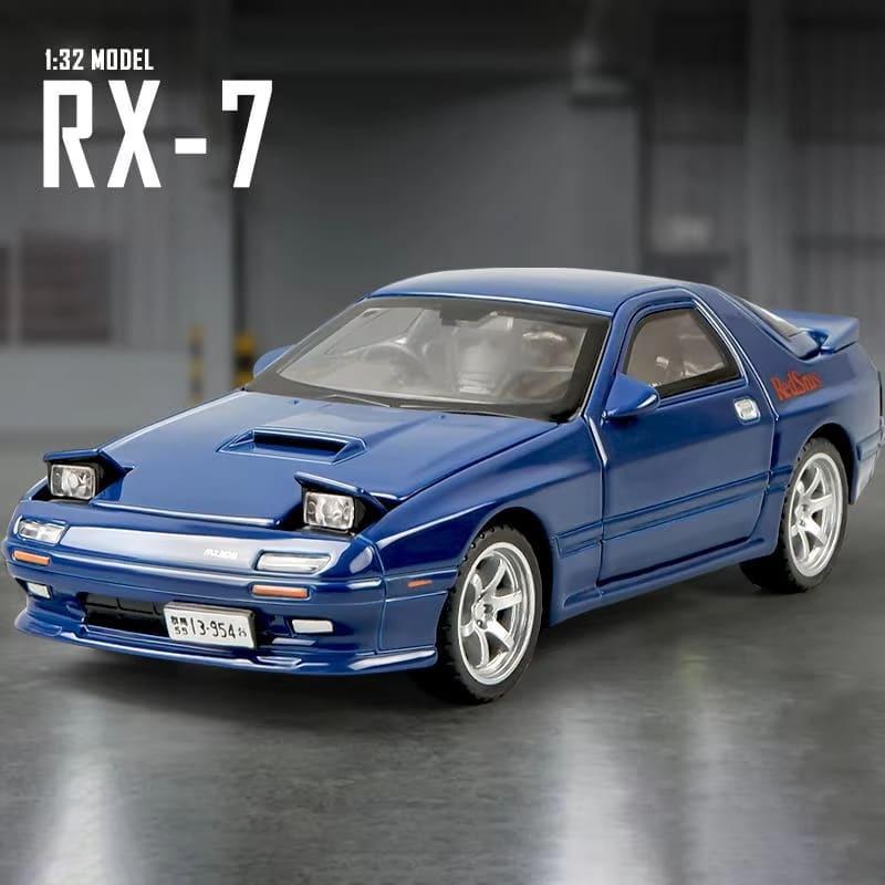 1:32 Full Scale Mazda RX7 AE86 JDM Mazda MX5 Car Model Alloy Car Die-cast Toy Car Model Sound and Light Children's Toy Gift Ornaments Collection