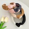 PROLY New Fashion Hairband For Women 5CM Wide Side Two Colors Patchwork Headband Casual Center Knot Headwear Hair Accessories