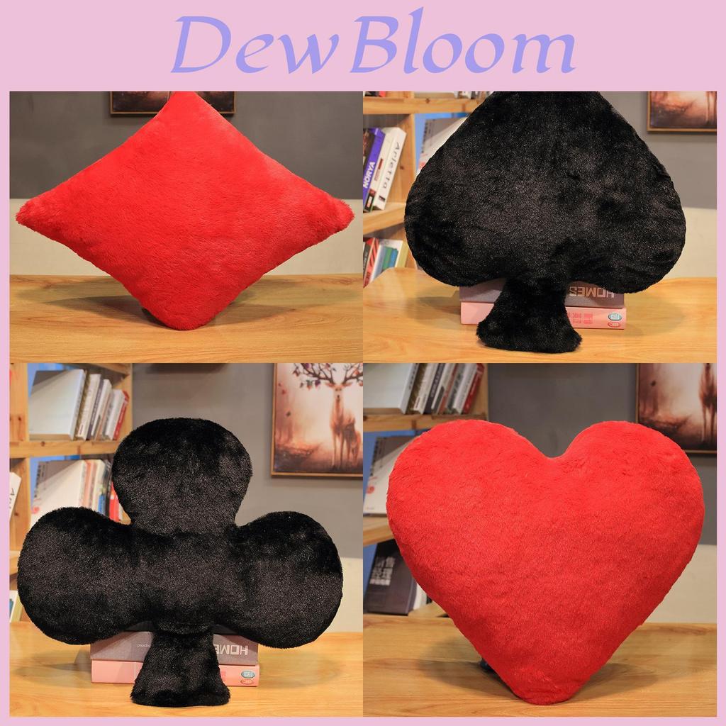 Classic Card Suit Plush Pillow With Soft Short Plush Cover For Home Decor And Lounge Comfort