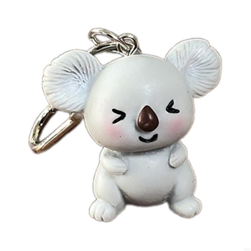 Cute 3D Otter Koala Flamingo Animal Keychains Key Ring For Women Men Cartoon Creative Pet Pendant Bag Box Car Holder Accessories