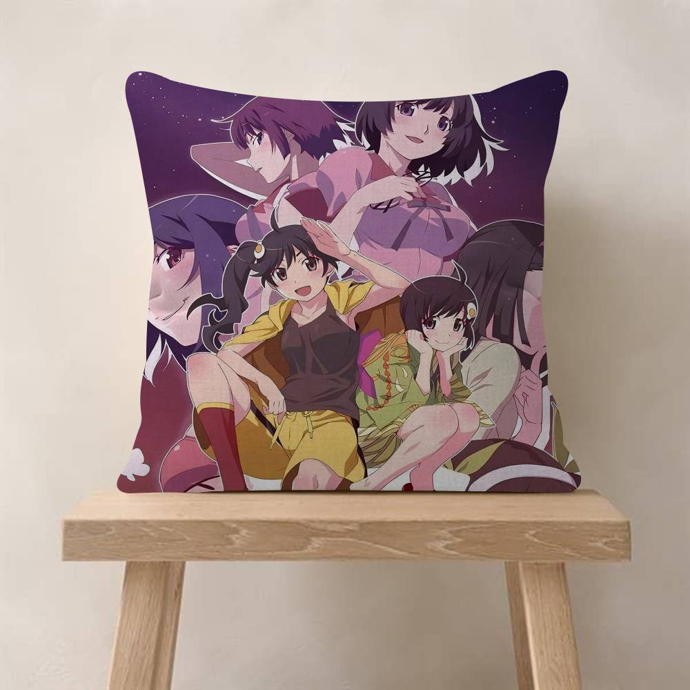 Monogatari Poster Classic Vintage 4545cm Cushion Cover Pillow Cover Decor Pillowcase Home Pillowcase For Couch Pillow