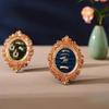 Retro Ring Storage Tray Oval Photo Frame Display Shelf Ring Earring Storage Rack Jewelry Shop Display Rack Home Decoration