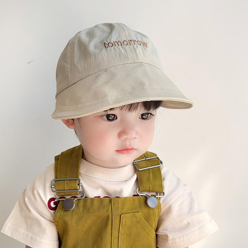Baby Sun Hat Spring and Autumn Baby Cap Summer Men and Women Children Big Brim Quick Drying Sunscreen Bucket Hat Thin
