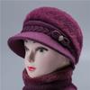 Autumn and winter female rabbit fur wool hat winter velvet warm hat