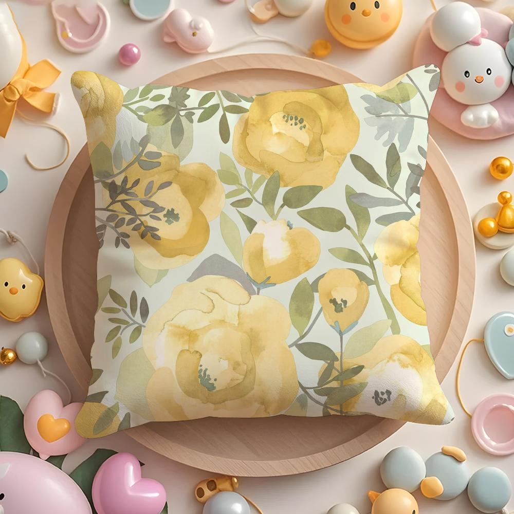 Hot sale TOP1 Retro flowers Cushion Cover Home & Car Multi-Scene Pillow Cover - Reversible, Soft & Durable for Daily Use