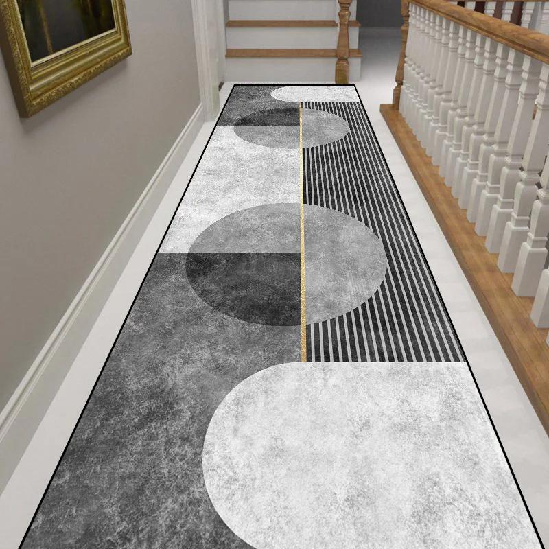 Modern and Simple Geometric Long Strip Carpet, Corridor and Staircase Carpet, Dirt-resistant Carpet, Home Decoration