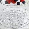 Rotating Salad Box, with Multi-Grid And Center Sauce Cup Fruit Tray, Ice Trough Cooling Base Design, Serving Bowl for Party, Gathering
