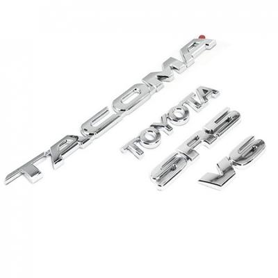 Set Of 4 For Tacoma Emblem 2005-2015 SR5 V6 Accessories Chrome Tailgate Badges