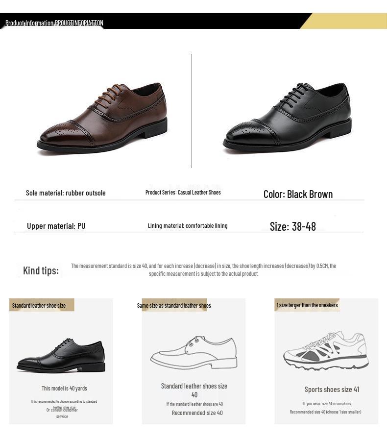 Men's Pointed Toe British Style Leather Loafers - Casual, Office, Teacher, Wedding Shoes