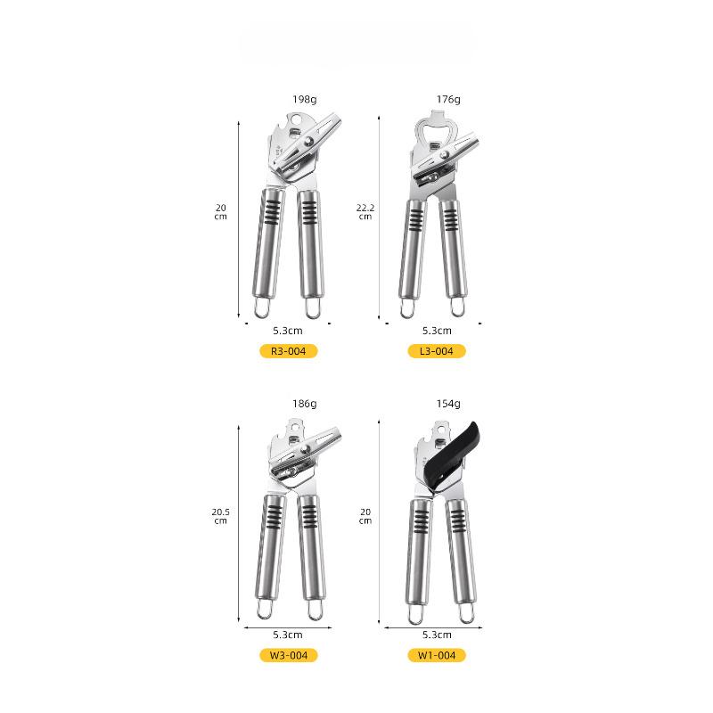 Deschizător de conserve manual puternic din oțel inoxidabil, cuțit de conserve 3 în 1 multifuncțional de uz casnic, deschizător de sticle