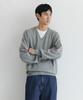 BLANKROOM V-Neck Knit_Light Gray