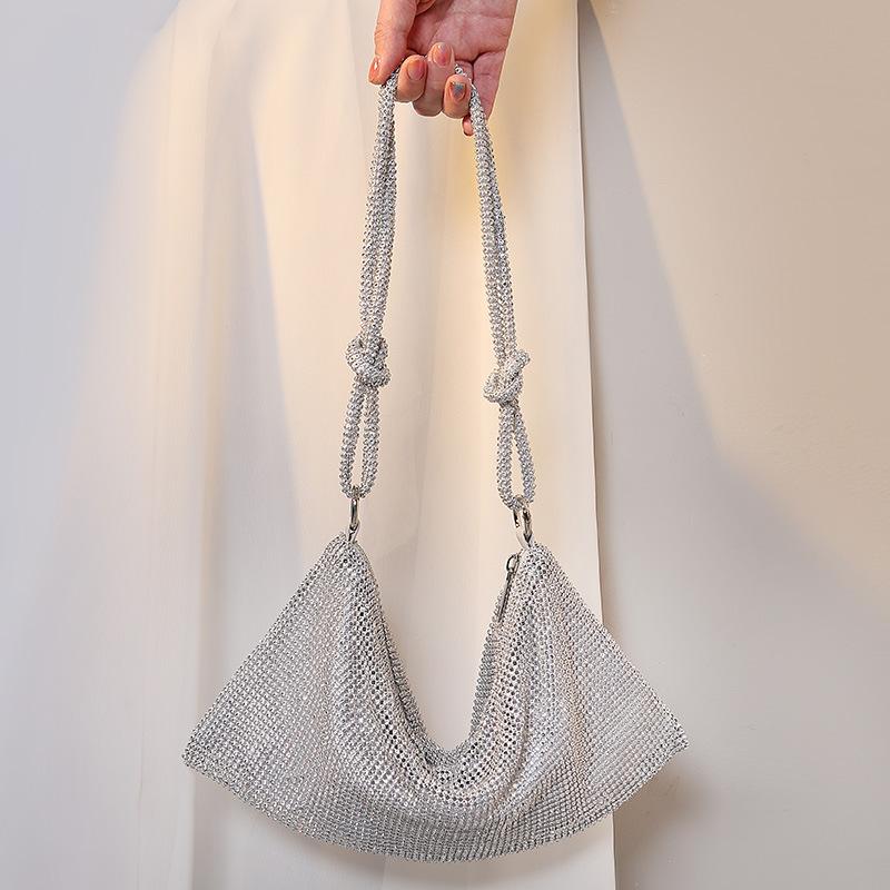 Women Shiny Rhinestone Dinner Bag Party Wedding Purses Luxury Full-Diamond Ladies Handbag Designer Sparkly Evening Bags