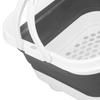 Foldable Bath Toy Organizer 30x28x18cm White+Black with Quick Drain
