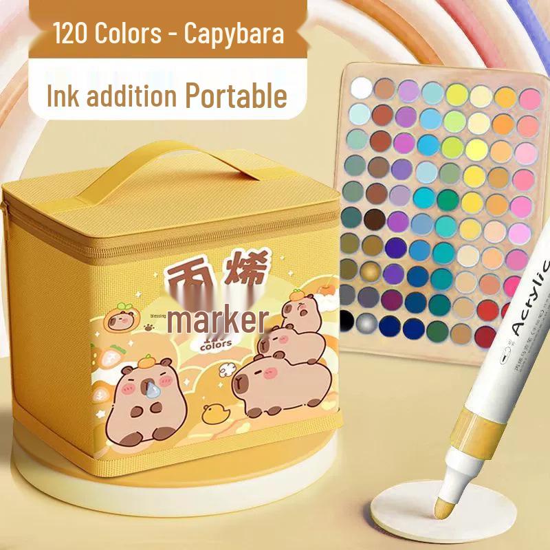 Acrylic Marker - Washable, Non-Bleed, Quick-Drying, Layerable, Waterproof Pen for Art & School.