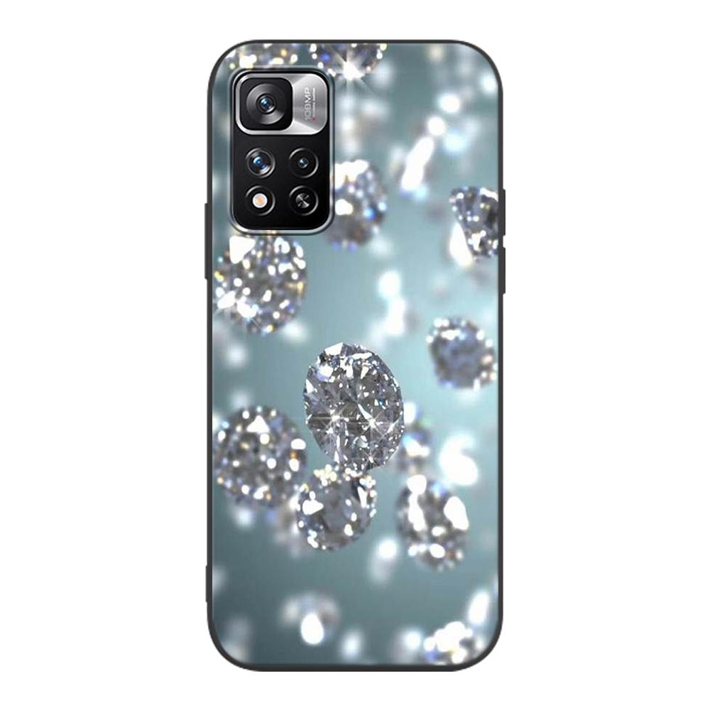 Husă Frumoasă cu Diamante pentru Xiaomi Redmi Note 9S 9 11 10 8 Pro 9C 9 K40 9A 7 8T 7A 9T Carcasă Moale din Silicon Coque Negru Acoperire Telefon