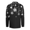 Men's Casual Style Solid Color Loose  Shirt Long-sleeved Top