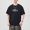 New Summer Heavyweight 260g Printed Short-sleeved T-shirt Loose Japanese Casual