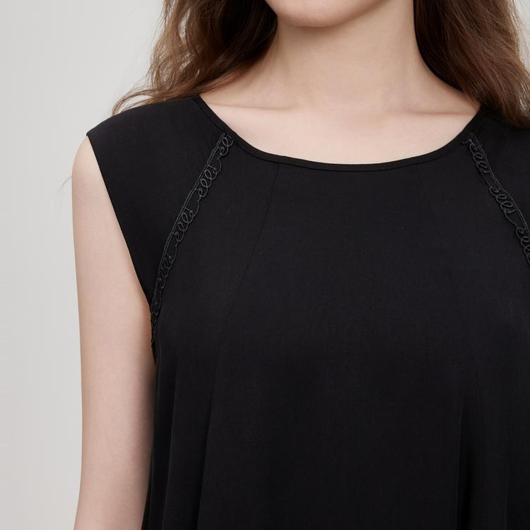 ELLE Fashion Slim Fit Versatile Sleeveless Dress Women Dress Black EL51528