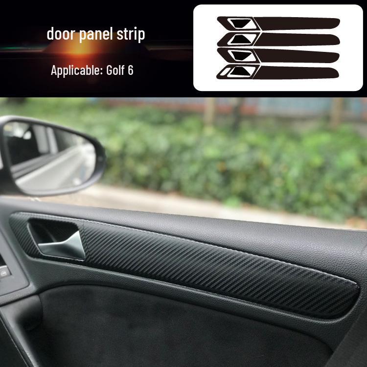 Golf 6 Mittelkonsole Anti-Kick Kohlefaser Aufkleber - Kratzschutz