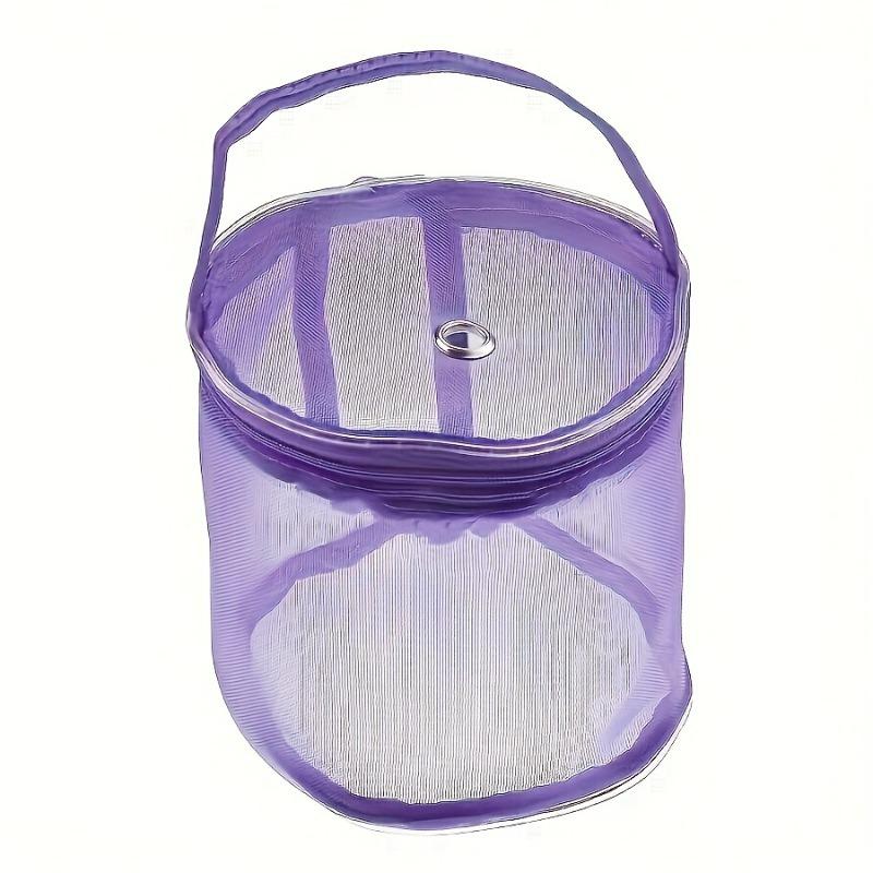 1pc Colorful Nylon Mesh Knitting & Crochet Storage Bag with Zipper Closure - Durable Craft Organizer for Yarn, Hooks, Needles