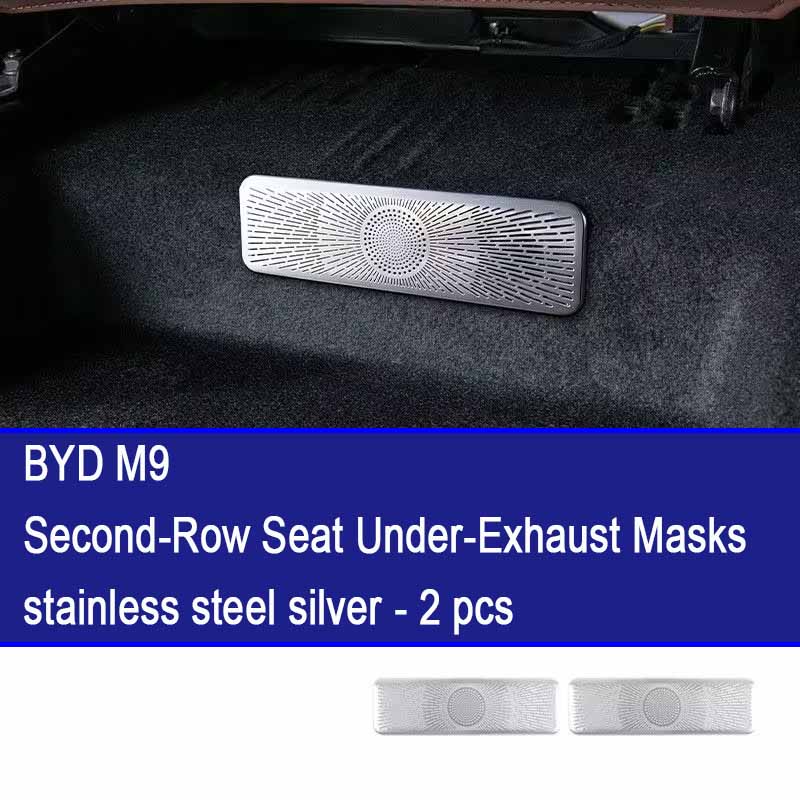 Air Outlet Covers For BYD M9 Xia 2025 2026 2027 Car Under Rear Seat Ventilation Conditioner Vent Intake Grille Auto Accessories