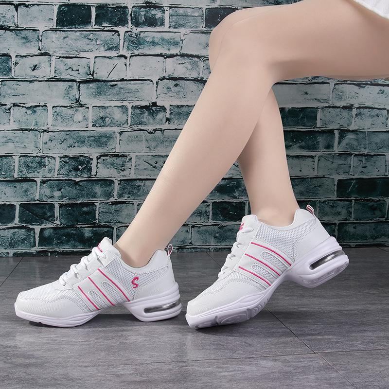 Unisex Breathable Mesh Dance Shoes with Soft Sole for Fitness, Aerobics, and Jazz.