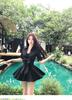 French Temperament Black Spice Girl Waist Lace Dress Women's Summer Pure Desire Wind Small Black Dress Knitted Fabric Zipper