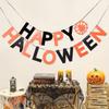 Halloween Spider Letter Banner for Festival Party Venue Decoration Pulling Flowers Themed Decorative Bunting