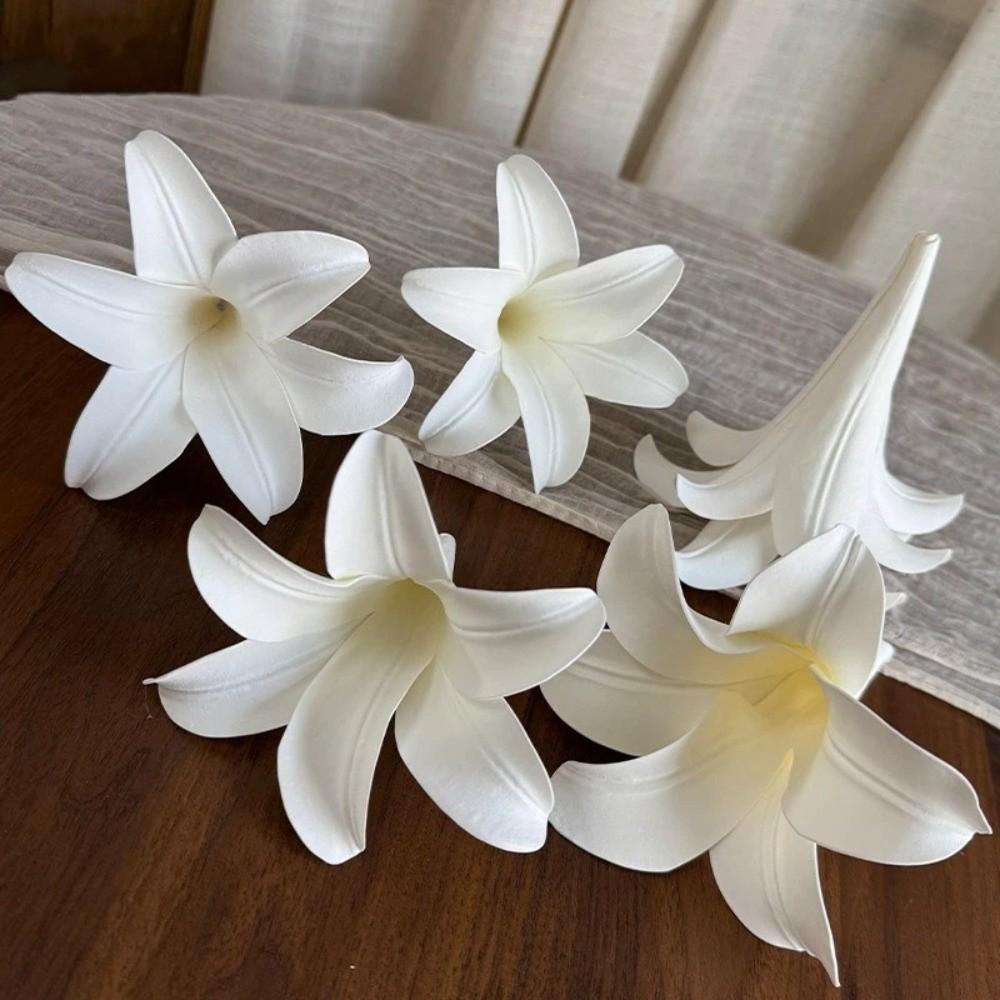 5pcs Elegant Hanging Flower Head Realistic Fake Flowers Artificial EVA Flower  Engagement Ceremony