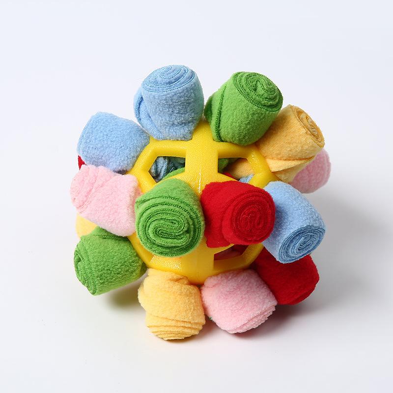 Dog Snuffle Ball Food Hiding Interactive Puzzle Pet Dog Toy жёлтый