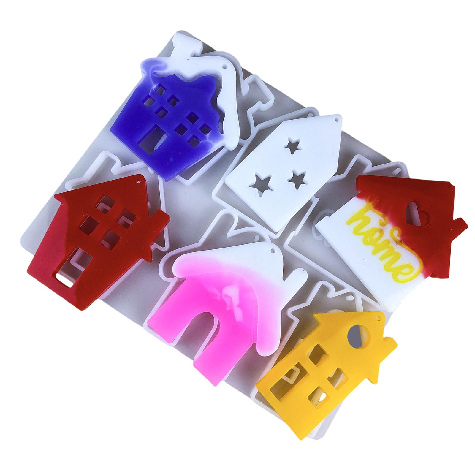 

Силиконовый набор для изготовления брелока-домика, форма для изготовления брелока-домика, элегантный инструмент для литья брелока, ювелирные изделия