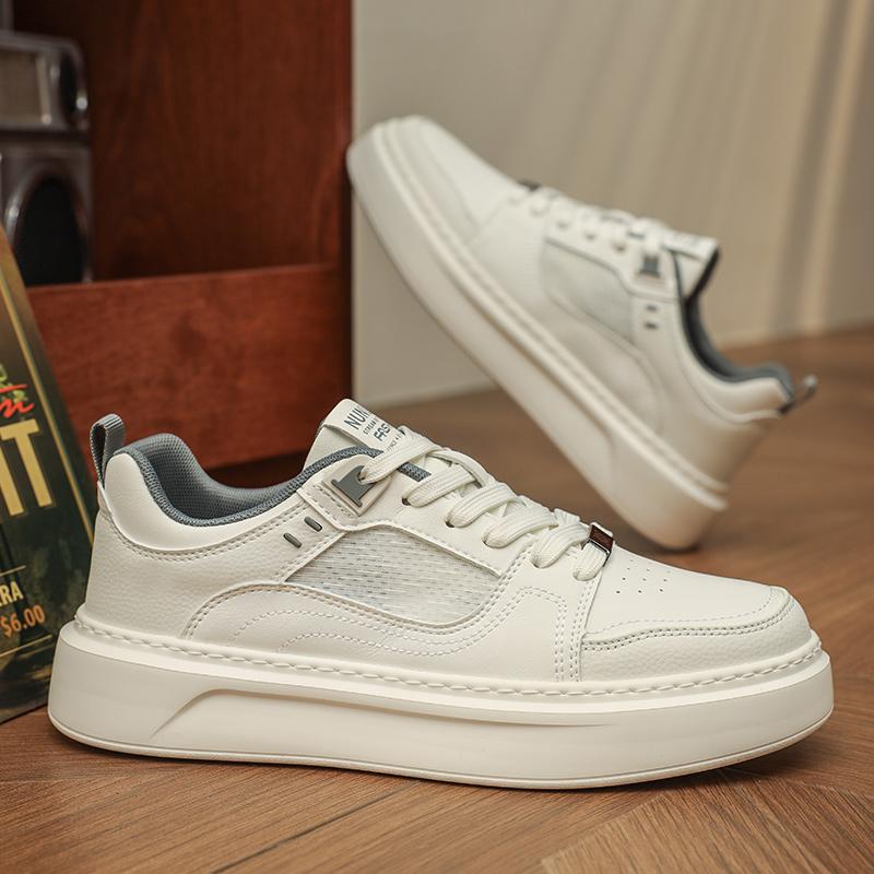 Fashion Spring Men's Casual Leather Shoes Stylish Vulcanize Shoes Outdoor Oxford Shoes Outdoor Mens Sports Sneakers Skateboard Footwear