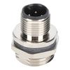 Automation 4 Pin M12BP4 Connector M16 Thread Waterproof Panel Mounted Front Mount 4A 250V Connector Adapter Control System