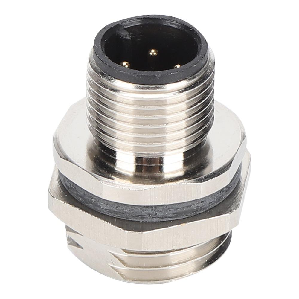Automation 4 Pin M12BP4 Connector M16 Thread Waterproof Panel Mounted Front Mount 4A 250V Connector Adapter Control System