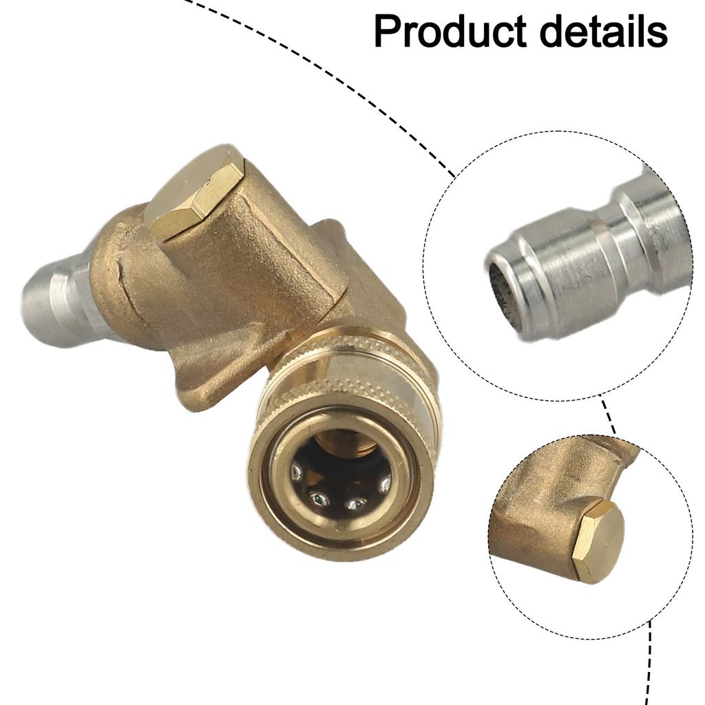 360° Swivel Pressure Washer Nozzle For Pivoting Coupler, Compatible 12mm Quick Connect Alloy Nozzle Pressure Washers Accessory
