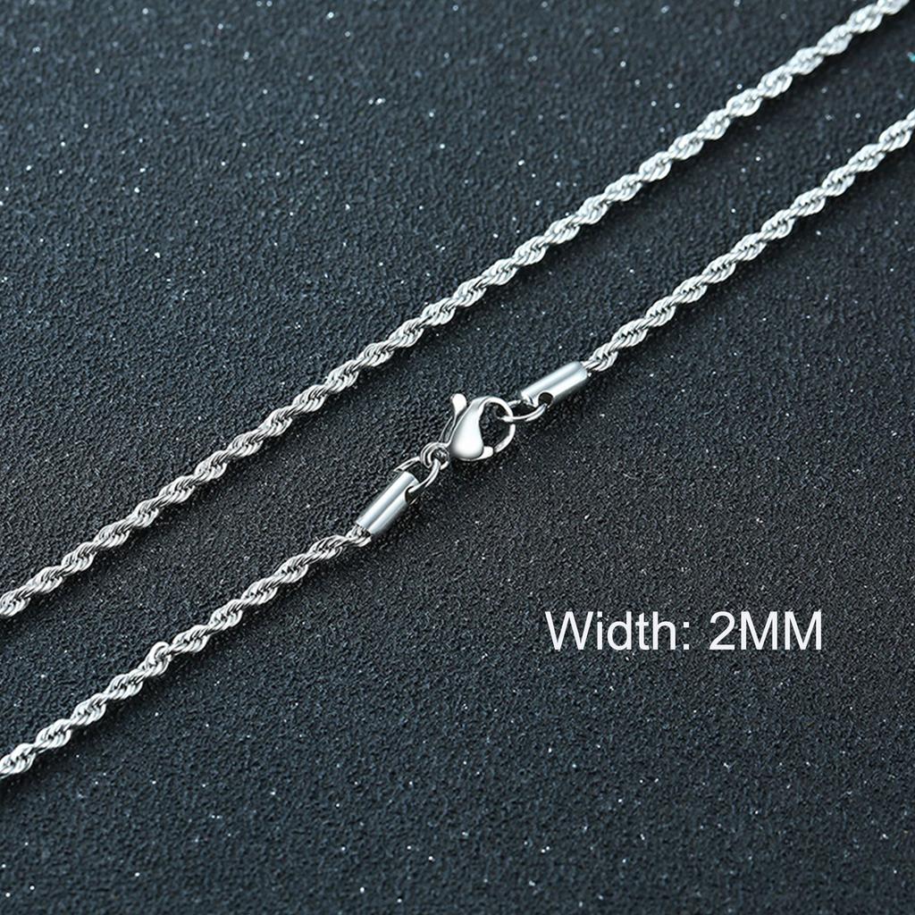 3/5/7/9/11MM Cuban Chain Necklaces for Men Women,Stainless Steel Curb Link Chain Collar,Zircon Gift for Dad Husband BFF