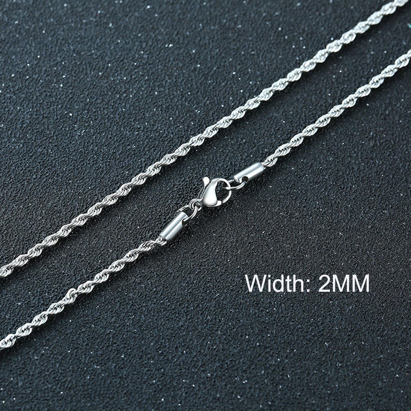

3/5/7/9/11MM Cuban Chain Necklaces for Men Women,Stainless Steel Curb Link Chain Collar,Zircon Gift for Dad Husband BFF 45cm