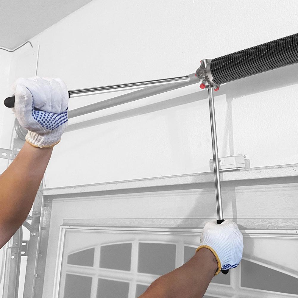 2PCS 1/2 Inch * 17.2 Inches Garage Door Torsion Spring Reel Anti-Slip Handle Torsion Spring Winding Bars