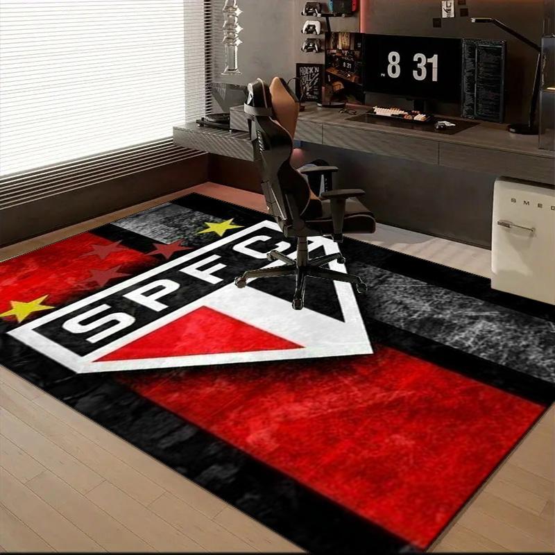 Pau-lo Fc Emblem Printed Office Carpet Chair Cushion Entryway Rug, Rugs for Living Room, Bedroom Christmas gifts