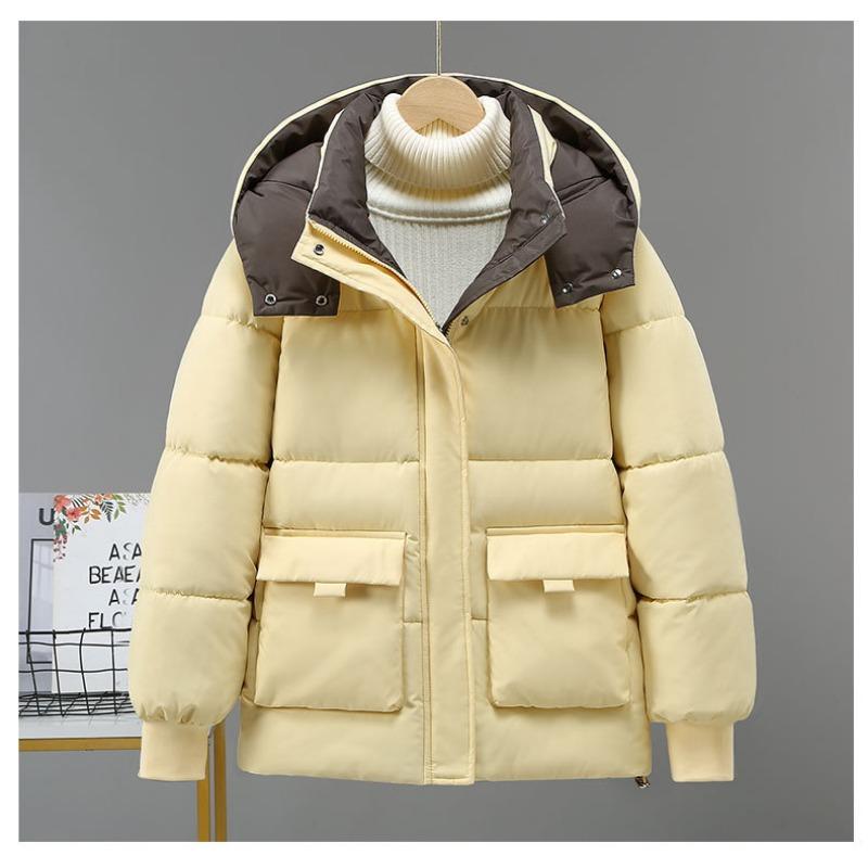 Women's Short Winter Cotton Coat, 2025 New Season, Korean Style, Versatile, Hooded, Stylish and Warm Cotton Jacket